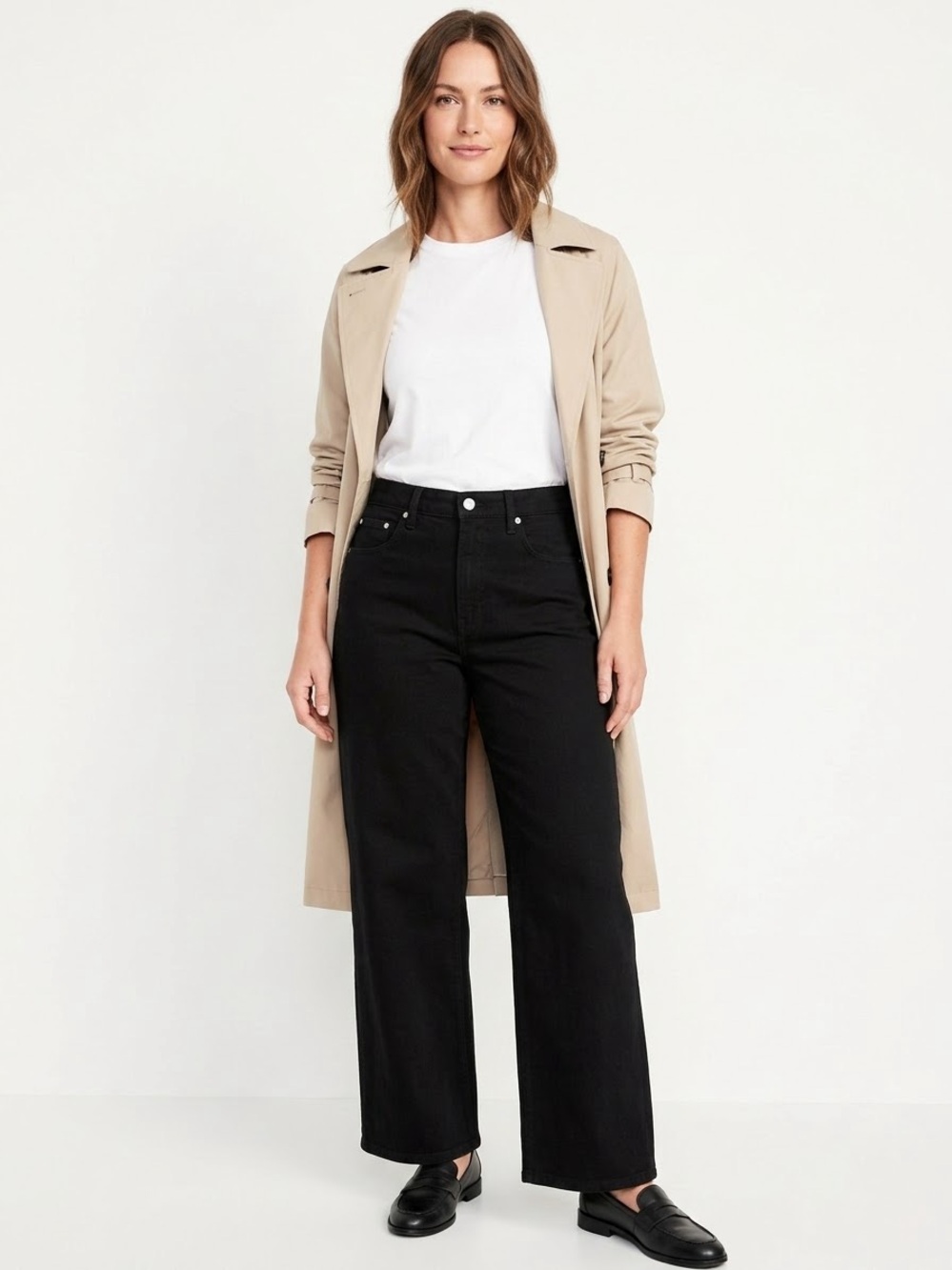 Everlane Straight Wide Leg Black Jeans Organic Cotton Women 32 NWT